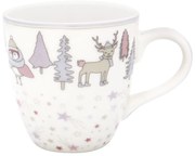 Bielo-ružový hrnček z kameniny Green Gate Kids