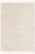 Koberec Berber 9754 so strapcami, ivory / krémový