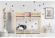 Poschodová detská posteľ z borovicového dreva 70x160 cm CLP - Adeko