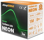 ECOLIGHT LED pásik NEON - 230V - 1m - 8W/m - IP68 - vodotesný - zelená