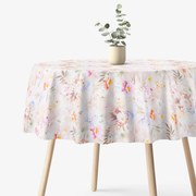 Goldea okrúhly obrus 100% bavlnené plátno deluxe - divoké kvety Ø 100 cm