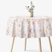 Goldea okrúhly obrus 100% bavlnené plátno deluxe - divoké kvety Ø 100 cm
