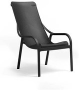 NET LOUNGE záhradné kreslo s podrúčkami antracite