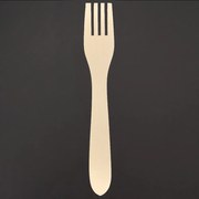 AMADEA Drevená vidlička, masívne drevo, dĺžka 18,5 cm