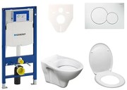 Cenovo zvýhodnený závesný WC set Geberit do ľahkých stien / predstenová montáž + WC S-Line S-line Pro 111.300.00.5ND1