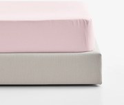 Goldea napínacia plachta z ľanovej zmesi - púdrovo ružová 80 x 160 cm