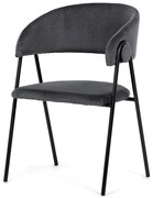 Autronic BONTEC Jedálenská stolička, šedá, zamatová látka, DCL-X7130 GREY2 Farba: Šedá