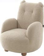 Béžové detské kresielko z textílie buklé Rocky – Vipack