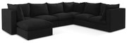 Čierna rohová pohovka (pravý roh/do tvaru "U") Manao – Makamii