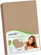 Bellatex Jersey prestieradlo Kamilka kávová, 90 x 200 cm
