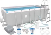 Záhradný bazén s filtráciou a rebríkom 400 x 207 x 122 cm