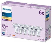 Philips LED GU10 4,6W 355lm 827 číra 36° 6 ks