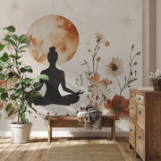 Fototapeta - Oranžová jóga (147x102 cm)