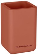 Oranžový téglik na zubné kefky z polyresínu Tom Tailor T-Rounded – Wenko