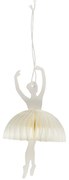 Ib Laursen Papierová vianočná ozdoba Ballerina Releve position White14 cm