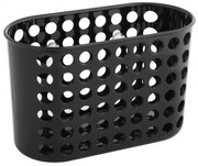 Erga Erga, kúpeľňový kôš na kozmetiku 19x8x12 cm na prísavky, čierna lesklá, ERG-YKA-RY.KPBLACK0200