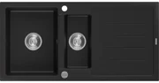 Mexen Andres - granitový drez 100,0x50,0cm, 1,5-komorový, čierna, 6515101510-77