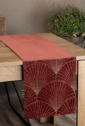 Dekorstudio Elegantný zamatový behúň na stôl BLINK 14 tehlový Rozmer behúňa (šírka x dĺžka): 35x140cm
