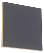 Dizajnová nástenná lampa sivá hliníková 15 cm vrátane LED 9W - Skyf