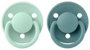 BIBS De Lux cumlíky, kaučuk 2ks - veľkosť 1 - Nordic mint Island sea