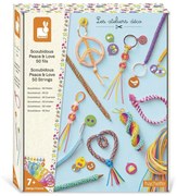 Janod Atelier Maxi Kreatívna sada Tvoríme s bužírkami Scoubidou Mier a láska od 7 rokov