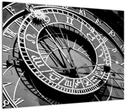 Sklenený obraz - Astronomické hodiny, Praha, Česká Republika (70x50 cm)