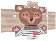 Obraz - Milujúci medvedík (150x105 cm)