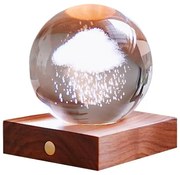 Tmavohnedá svetelná dekorácia na USB Amber – Gingko