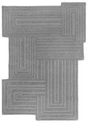 Sivý ručne tkaný vlnený koberec 160x230 cm Zen Rectangles – Flair Rugs
