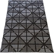 Sisalový koberec s kosoštvorcovým vzorom – sivý, obdĺžnikový Rozmer: 40x60 cm