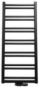 Regnis Retro, vykurovacie teleso 540x1450mm so stredovým pripojením 50mm, 698W, čierna matná, RETRO145/50/D5/BLACK