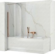 Rea Travis, vaňový paravan 80x140 cm, 1-krídlová, 8mm číre sklo, medená matná, REA-W0550