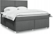 vidaXL Boxspring posteľ s matracom tmavosivá 180x200 cm látka