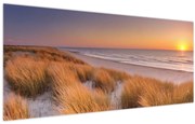 Obraz - Pláž pri západe slnka (120x50 cm)