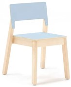 Detská stolička LOVE, V 380 mm, breza, laminát - modrá