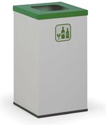 Kôš na triedený odpad 50 L, úchyt na vrece, sivý/zelený