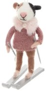 Vianočná ozdoba PETTIES morčiatko na lyžiach 864013