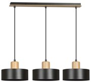 Luster na lanku TORIN 3xE27/15W/230V čierna