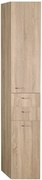 Aqualine Aqualine, ZOJA/KERAMIA FRESH skrinka vysoká s košom 35x184x29cm, ľavá, dub platin, 51232