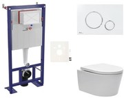 Cenovo zvýhodnený závesný WC set SAT do ľahkých stien / predstenová montáž + WC SAT Brevis SIKOSSBR70