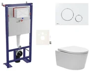 Cenovo zvýhodnený závesný WC set SAT do ľahkých stien / predstenová montáž + WC SAT Brevis SIKOSSBR70