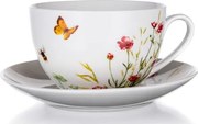 Šálka s tanierikom Lúčne kvety, 240 ml%