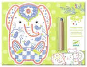 Djeco Omaľovánka s farbičkou Safari zvieratká