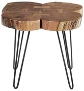 Odkladací stolík s doskou z akácie 50x50 cm Nandri – Premier Housewares