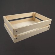 AMADEA Drevená skladacia bednička z masívneho dreva, 40x27x12 cm