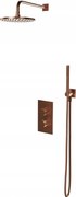 Termostatický Sprchový Stĺp S Podomietkovou Batériou, Brúsená Meď
