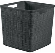 CURVER JUTE 17L Košík kocka 28 x 28 x 27 cm, tmavo sivý 01906-G44
