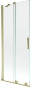Mexen Velar vaňová zástena dvojkrídlová Posuvný 80 x 150 cm, Priehľadné, zlatý - 896-080-000-01-50