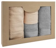 BAVLNENÉ UTERÁKY SOLANO SADA 2 KS 50X90 CM, 2 KS 70X140 CM VIACFAREBNÁ