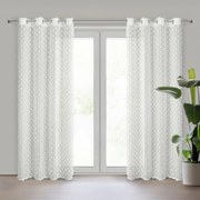 ZÁVES NA KRÚŽKOCH EVA MINGE AURELIA 135X250 CM KRÉMOVÁ